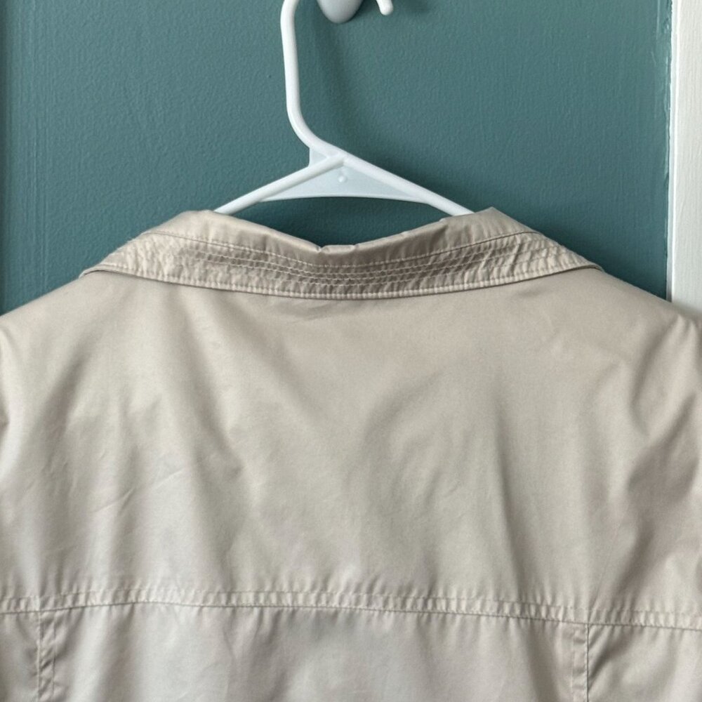 Neyelle Women’s Windbreaker Jacket L Champagne Beige Zipper Snap Front - Picture 10 of 16